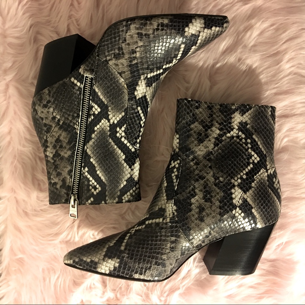 NIB!! Allsaints Aster Snake Embossed Boots!
